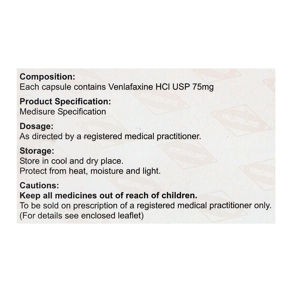 Medisure Laboratories Venice XR Capsule, 75mg, 14-Pack product image 3 - Bolanclinic