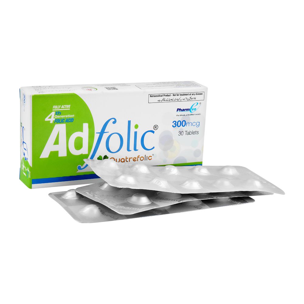PharmEvo Ad Folic Tablet, 300mcg, 30-Pack product image - Bolanclinic
