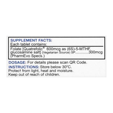 PharmEvo Ad Folic Tablet, 300mcg, 30-Pack product image 2 - Bolanclinic