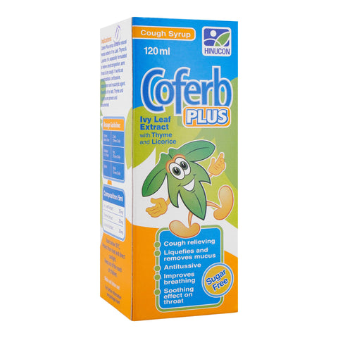 Hilton Pharma Coferb Plus Cough Syrup, With Thyme & Licorice, Sugar Free, 120ml product image - Bolanclinic