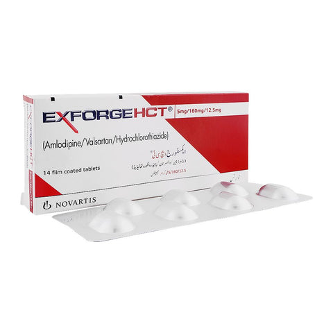 Novartis Pharmaceuticals Exforge HCT Tablet, 5mg/12.5mg/160mg, 14-Pack product image - Bolanclinic