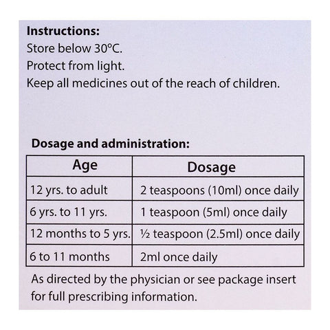 High-Q Pharmaceuticals Jardin-D Syrup, 120ml product image 3 - Bolanclinic