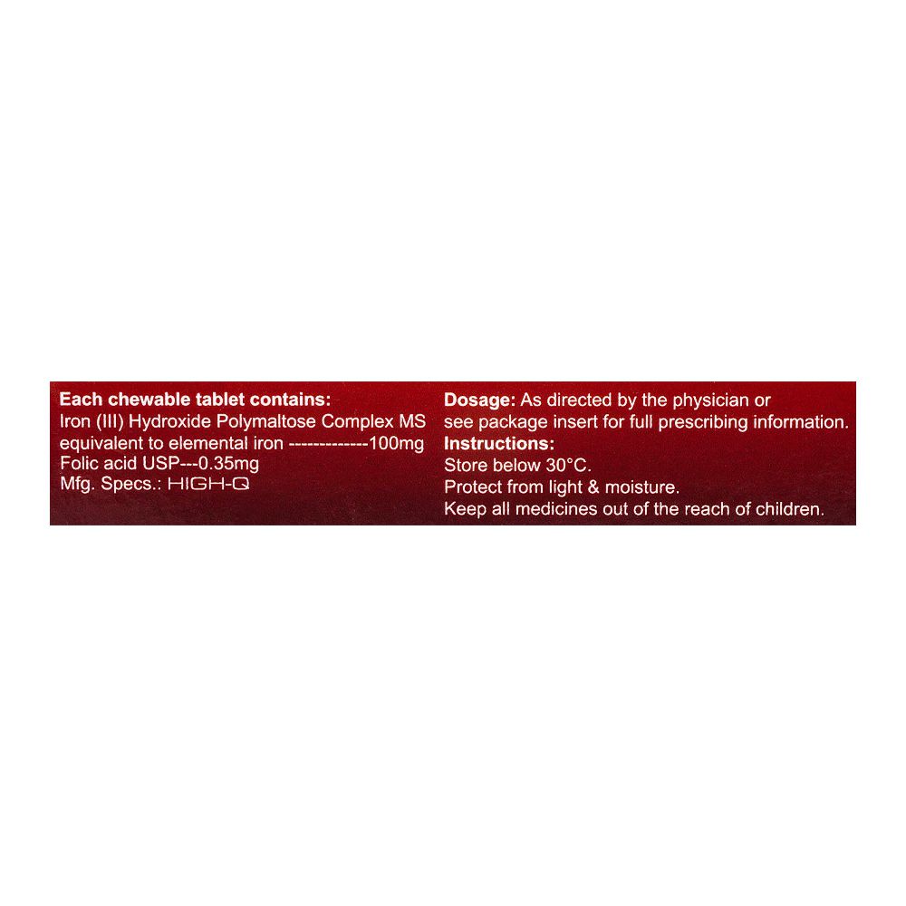 High-Q Pharmaceuticals Polymalt-F Tablet, 100mg+0.35mg, 30-Pack product image 3 - Bolanclinic
