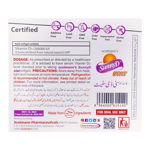 Scotmann Pharmaceuticals Sunny-D 200000 IU Stat Capsule product image 2 - Bolanclinic