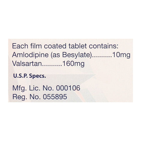 Tabros Pharma Valtec-AM Tablet, 10/160mg, 28-Pack product image 3 - Bolanclinic