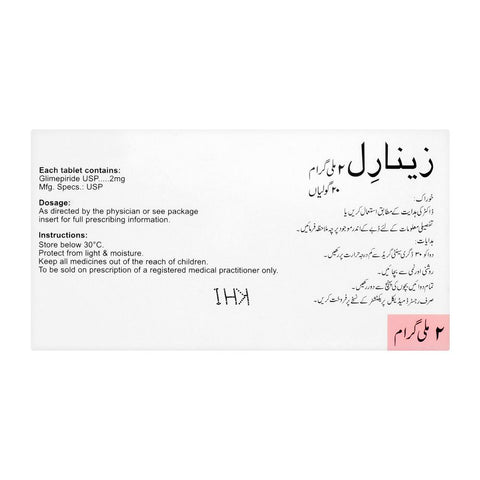 High-Q Pharmaceuticals Zeenaryl Tablet, 2mg, 20-Pack product image 2 - Bolanclinic