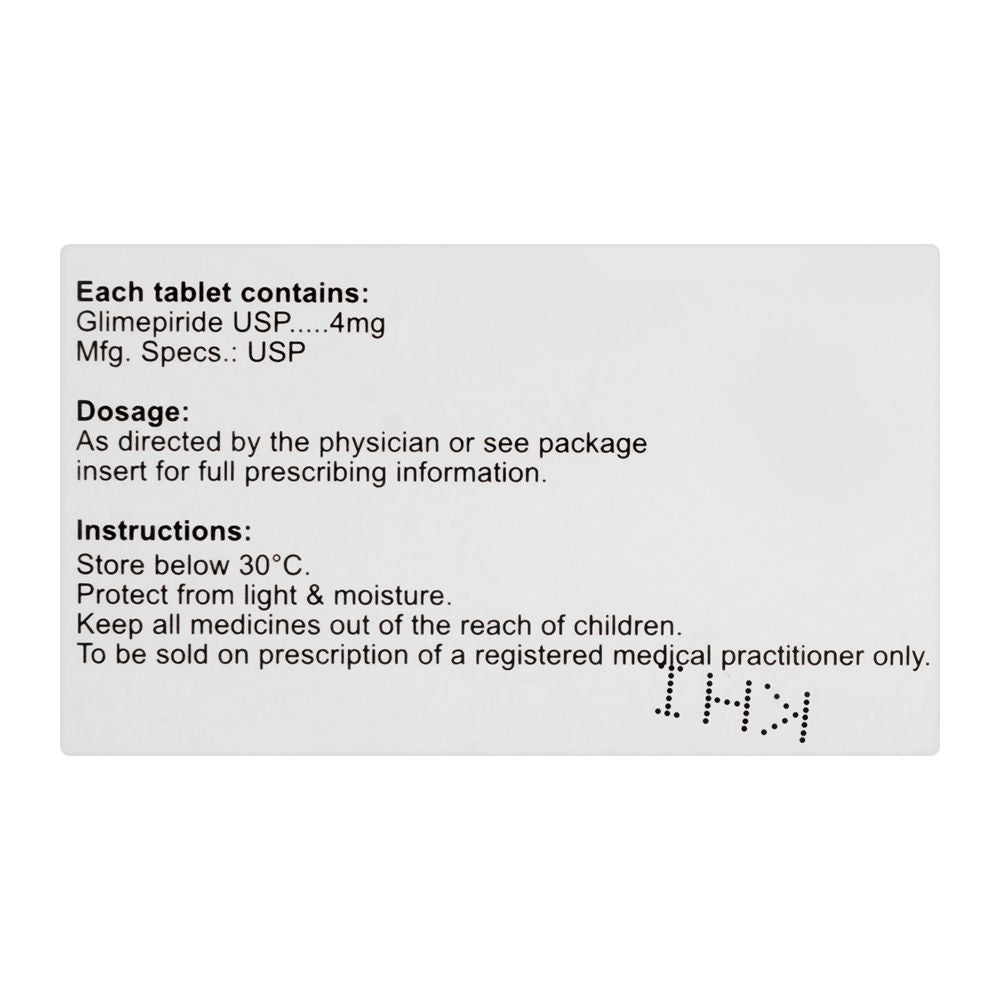 High-Q Pharmaceuticals Zeenaryl Tablet, 4mg, 20-Pack product image 3 - Bolanclinic