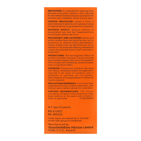 GSK Calpol 6 Plus Syrup, 90ml product image 3 - Bolanclinic