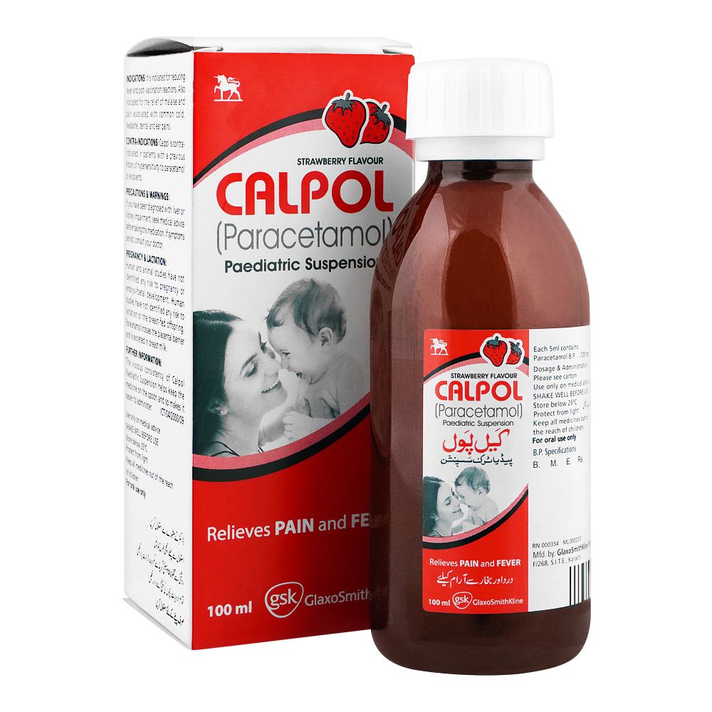 GSK Calpol Paediatric Suspension, 100ml product image - Bolanclinic