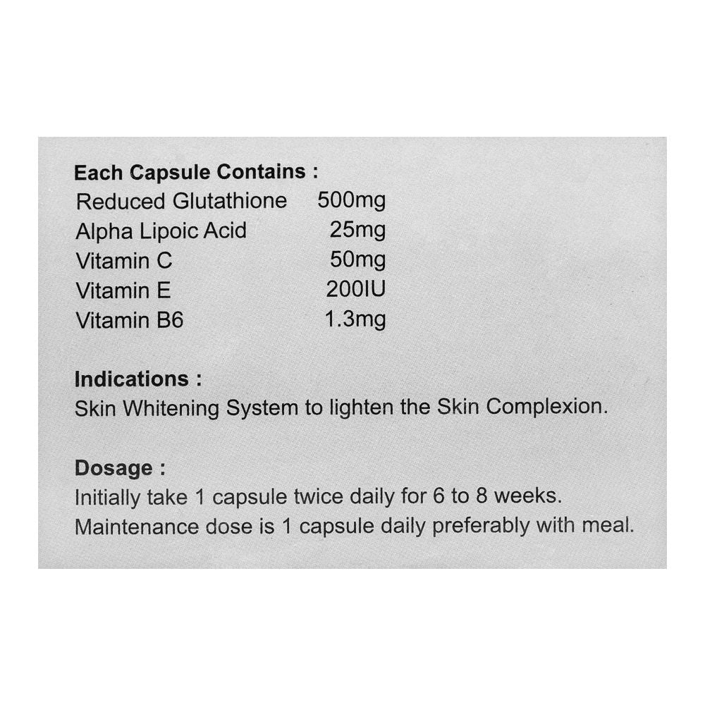 Maxitech Gluta Max Capsules, 500mg, 30-Pack product image 2 - Bolanclinic