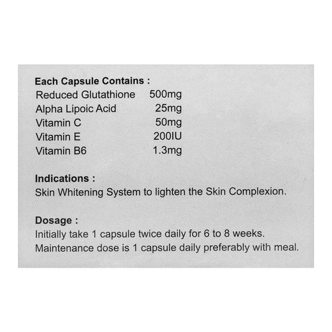 Maxitech Gluta Max Capsules, 500mg, 30-Pack product image 2 - Bolanclinic