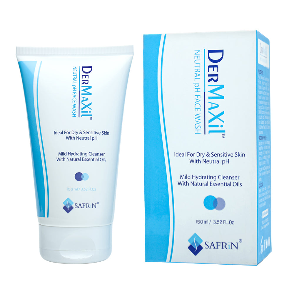 Safrin Skin Care Dermaxil Face Wash, With Neutral pH, For Dry & Sensitive Skin, 150ml product image - Bolanclinic