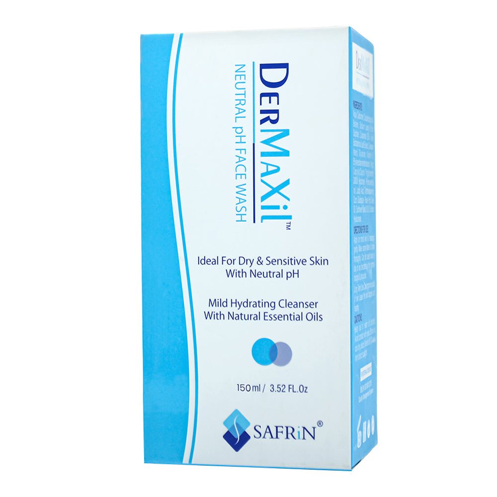 Safrin Skin Care Dermaxil Face Wash, With Neutral pH, For Dry & Sensitive Skin, 150ml product image 3 - Bolanclinic
