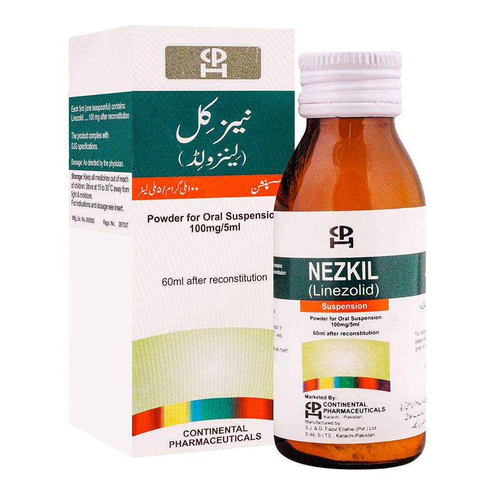 Continental Pharmaceuticals Nezkil Oral Suspension, 100mg/5ml, 60ml product image - Bolanclinic