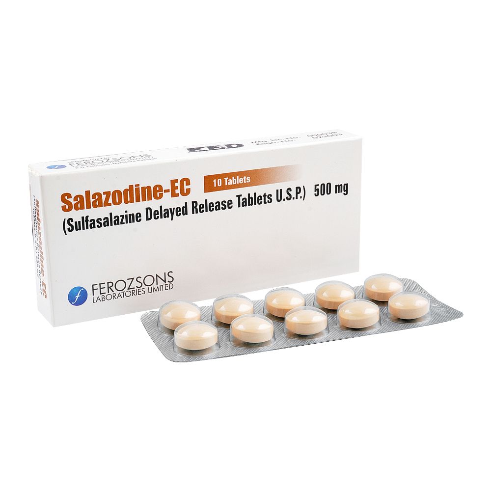 Ferozsons Laboratories Salazodine-EC Tablet, 500mg, 10-Pack product image - Bolanclinic