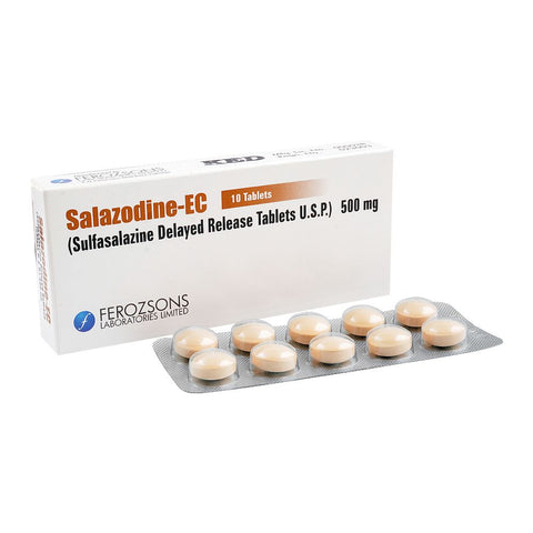 Ferozsons Laboratories Salazodine-EC Tablet, 500mg, 10-Pack product image - Bolanclinic