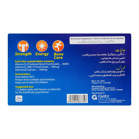 Getz Pharma Agnar Supplement Tablet, For Bone Care, 30-Pack product image 3 - Bolanclinic