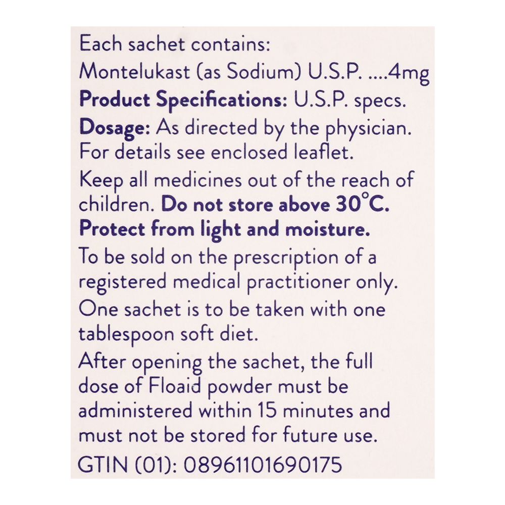Abbott Floaid Sachet, 4mg, 14-Pack product image 3 - Bolanclinic