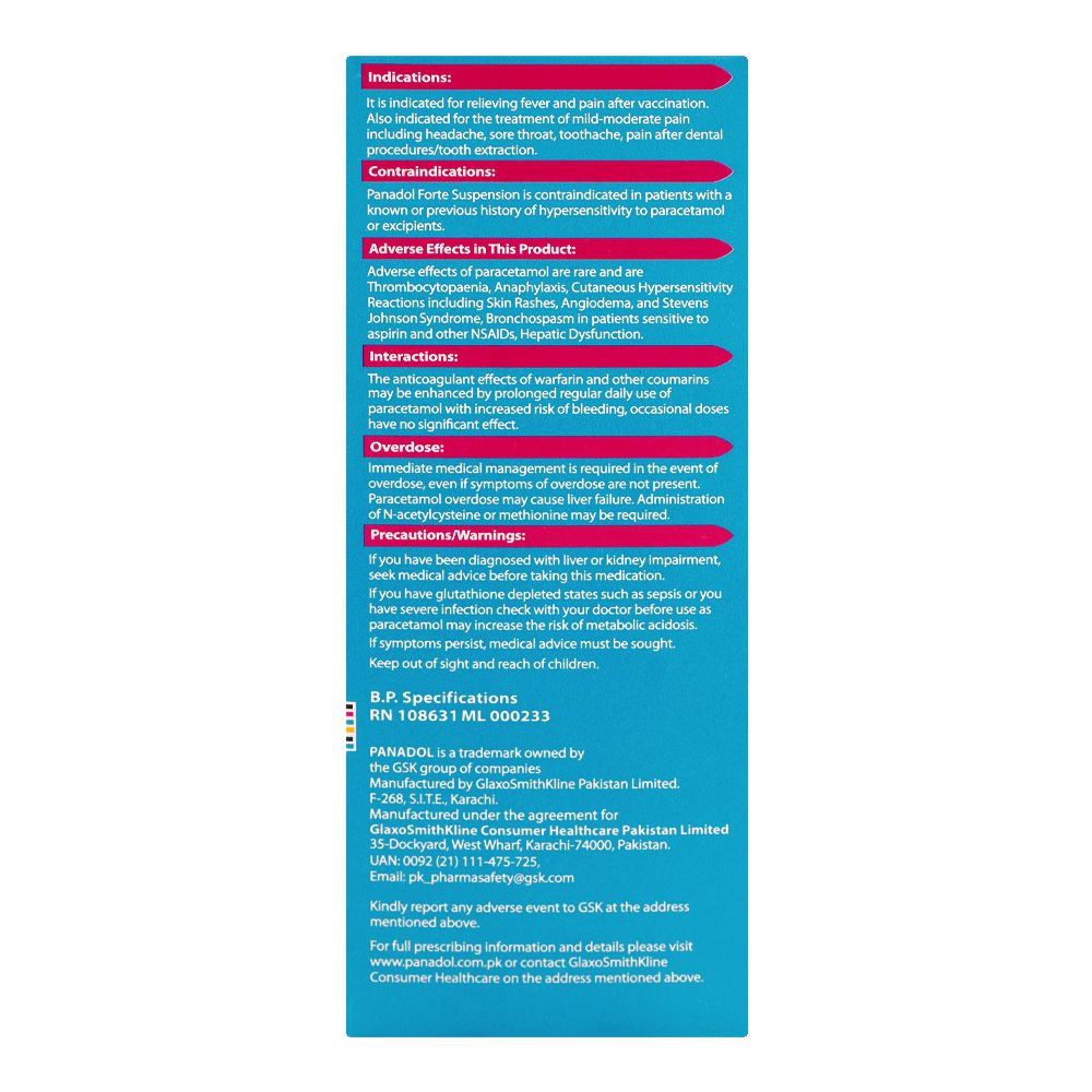 Haleon Panadol Forte Suspension, 90ml product image 5 - Bolanclinic