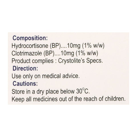 Crystolite Pharmaceuticals Canix-H Cream, 15g product image 2 - Bolanclinic
