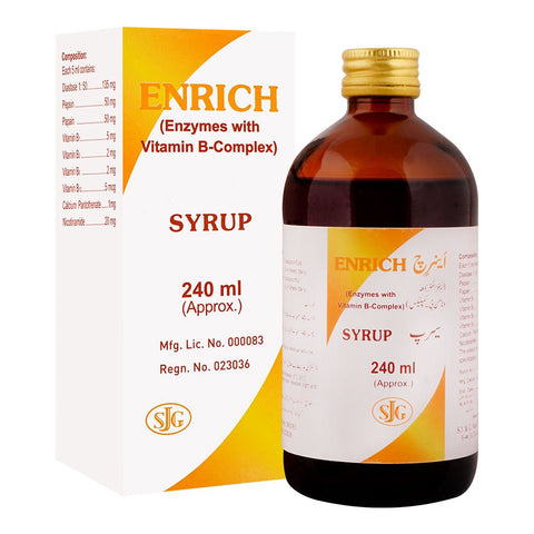 S.J. & G. Enrich Syrup, 240ml product image - Bolanclinic