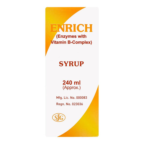 S.J. & G. Enrich Syrup, 240ml product image 2 - Bolanclinic