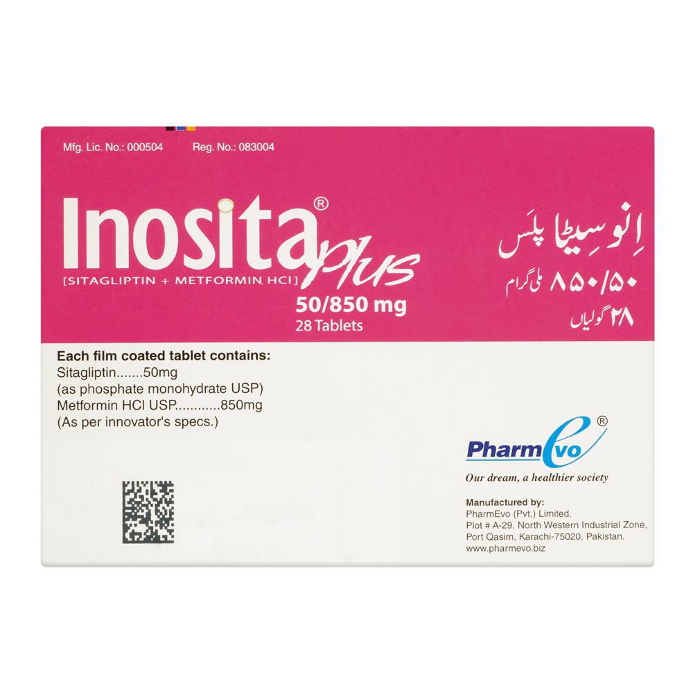 PharmEvo Inosita Plus Tablet, 50/850mg, 28-Pack product image 2 - Bolanclinic