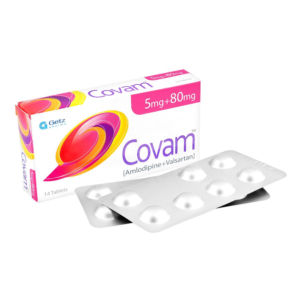 Getz Pharma Covam Tablet, 5mg + 80mg, 14-Pack product image 2 - Bolanclinic
