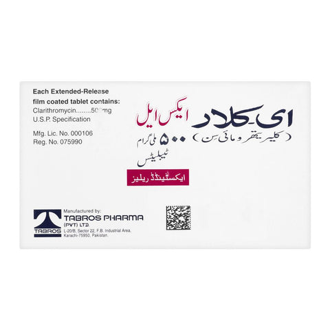 Tabros Pharma E-Clar XL Tablet, 500mg, 5-Pack product image 2 - Bolanclinic