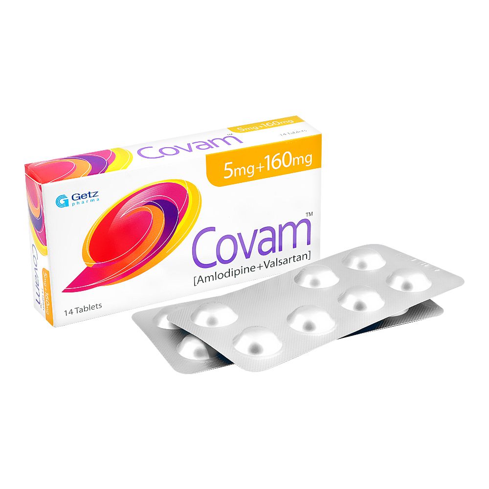 Getz Pharma Covam Tablet, 5mg + 160mg, 14-Pack product image 2 - Bolanclinic