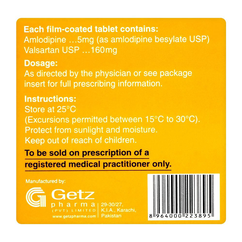 Getz Pharma Covam Tablet, 5mg + 160mg, 14-Pack product image 4 - Bolanclinic