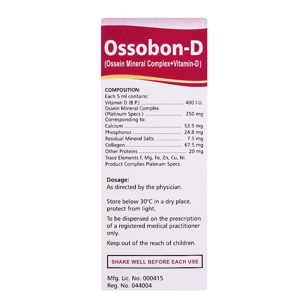Platinum Pharmaceuticals Ossobon-D Suspension, 120ml product image 4 - Bolanclinic