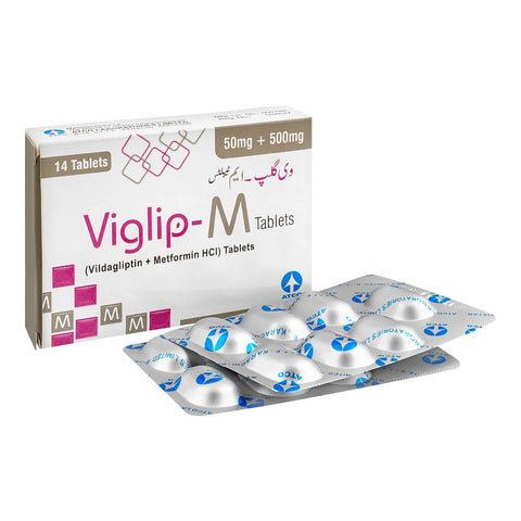 ATCO Laboratories Viglip-M Tablet, 50mg/500mg, 14-Pack product image - Bolanclinic