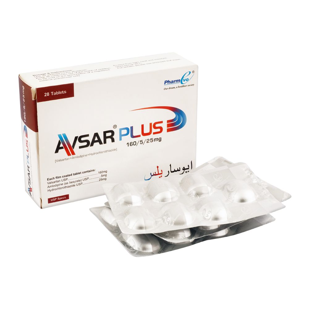 PharmEvo Avsar Plus Tablet, 160/5/25mg, 28-Pack product image - Bolanclinic