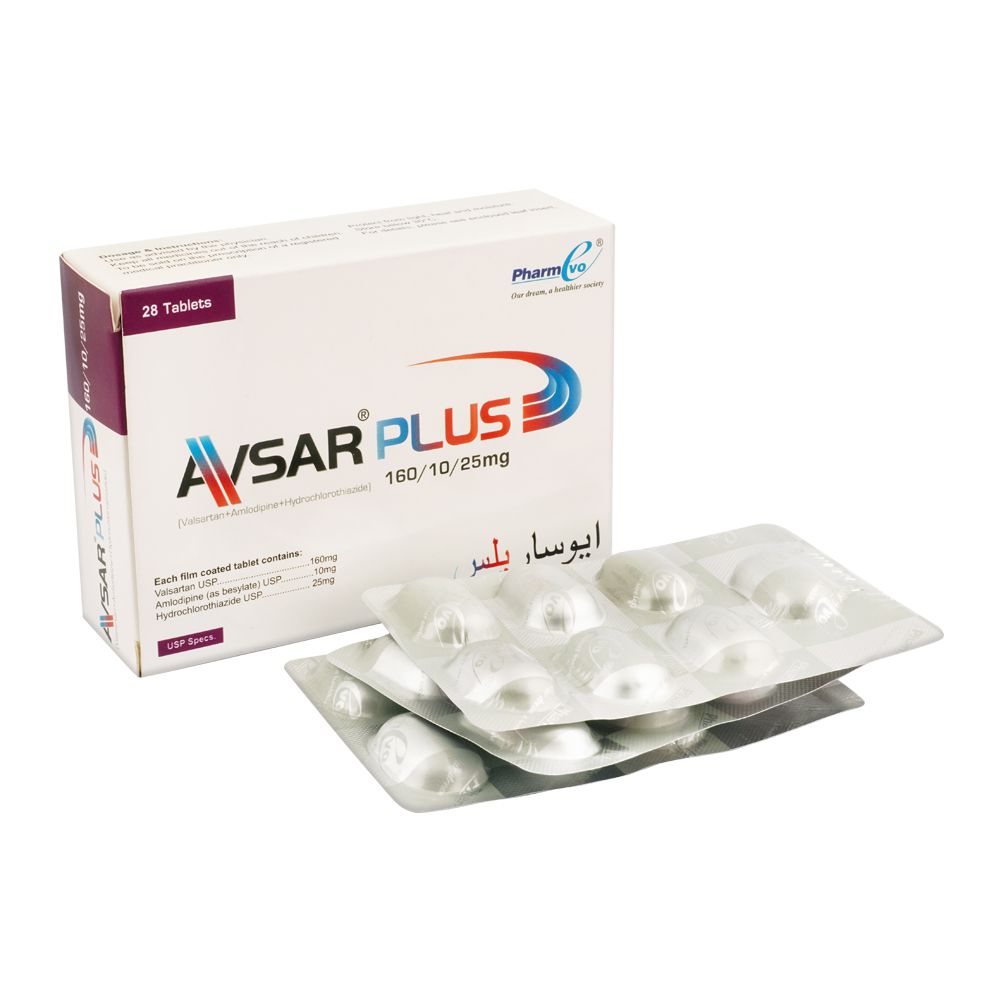 PharmEvo Avsar Plus Tablet, 160/10/25mg, 28-Pack product image - Bolanclinic