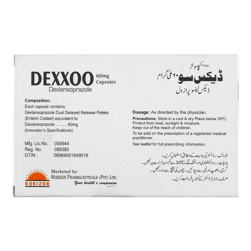 Horizon Pharma Dexxoo Capsule, 60mg, 30-Pack product image 2 - Bolanclinic