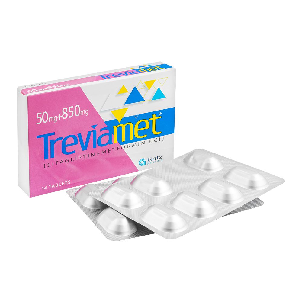 Getz Pharma Treviamet Tablet, 50mg + 850mg, 14-Pack product image 2 - Bolanclinic