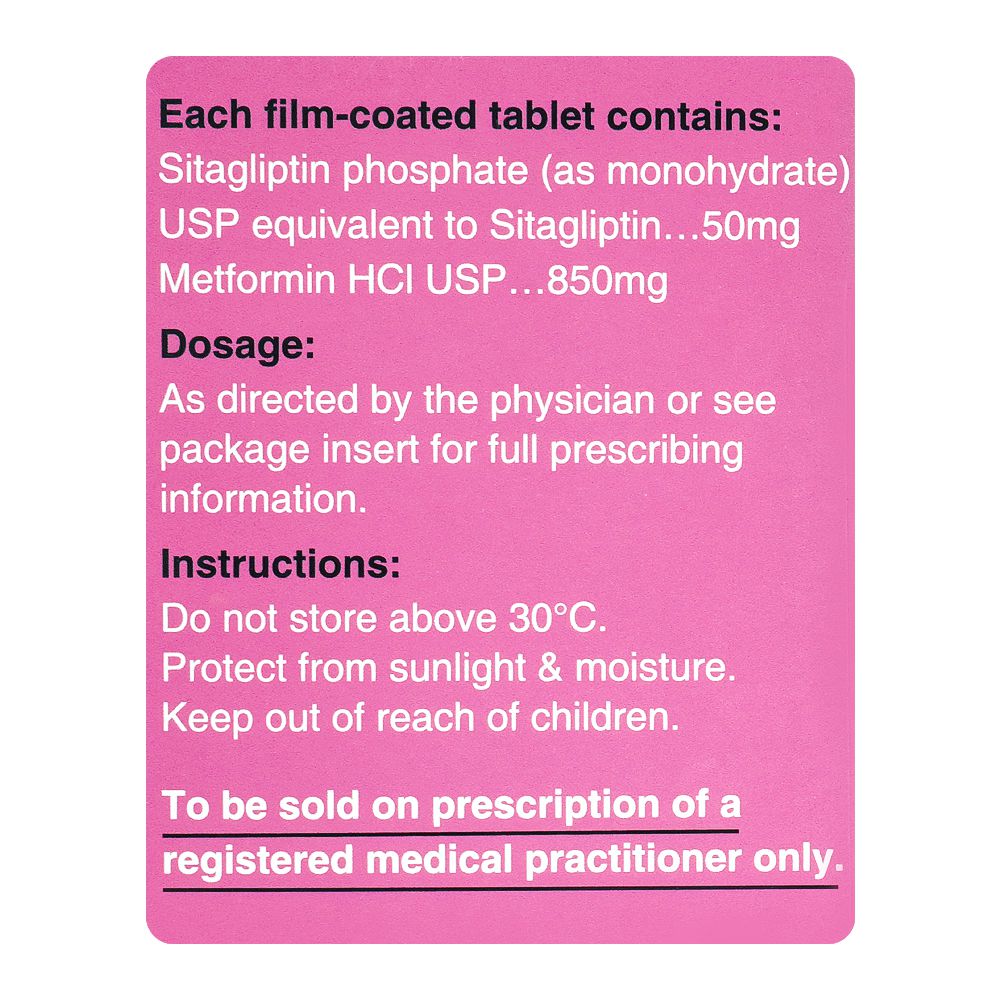 Getz Pharma Treviamet Tablet, 50mg + 850mg, 14-Pack product image 4 - Bolanclinic