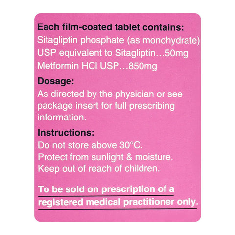 Getz Pharma Treviamet Tablet, 50mg + 850mg, 14-Pack product image 4 - Bolanclinic