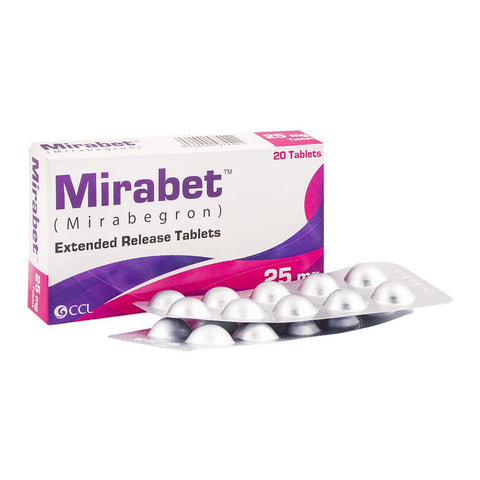 CCL Pharmaceuticals Mirabet Tablet, 25mg, 20-Pack product image - Bolanclinic