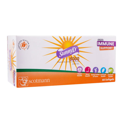 Scotmann Pharmaceuticals Sunny-D 5000 IU Soft Gels, 60-Pack product image - Bolanclinic