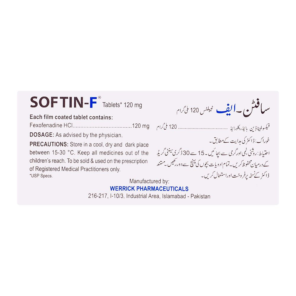Werrick Pharmaceuticals Softin-F Tablet, 120mg, 10-Pack product image 2 - Bolanclinic