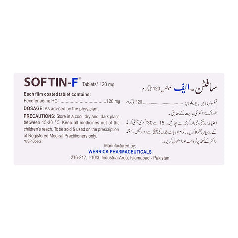Werrick Pharmaceuticals Softin-F Tablet, 120mg, 10-Pack product image 2 - Bolanclinic