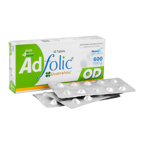PharmEvo Ad Folic OD Tablet, 600mcg, 30-Pack product image - Bolanclinic