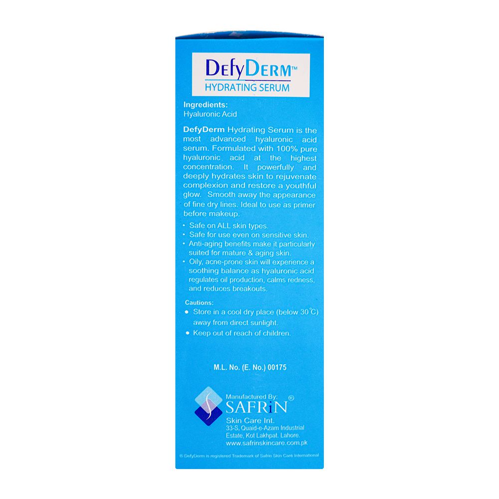 Safrin Skin Care Defyderm Hydrating Serum, 50ml product image 3 - Bolanclinic