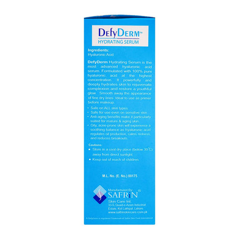 Safrin Skin Care Defyderm Hydrating Serum, 50ml product image 3 - Bolanclinic