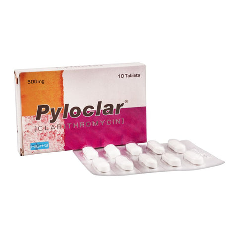 High-Q Pharmaceuticals Pyloclar Tablet, 500mg, 10-Pack product image - Bolanclinic