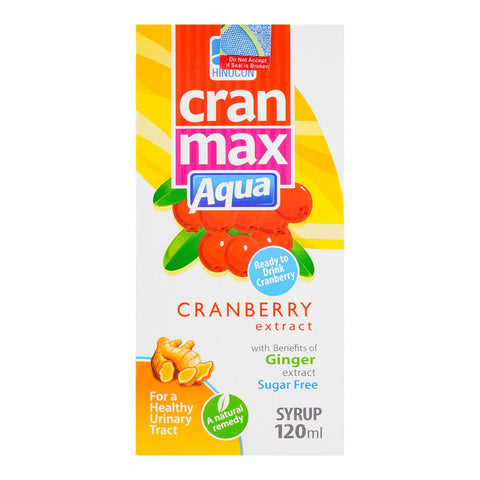 Hilton Pharma Cran Max Aqua Syrup, Sugar-Free, 120ml product image - Bolanclinic