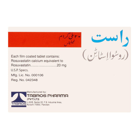 Tabros Pharma Rast Tablet, 20mg, 10-Pack product image 2 - Bolanclinic