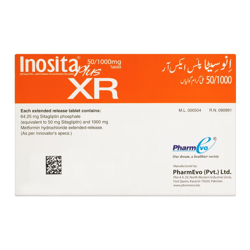 PharmEvo Inosita Plus XR Tablet, 50/1000mg, 14-Pack product image 2 - Bolanclinic